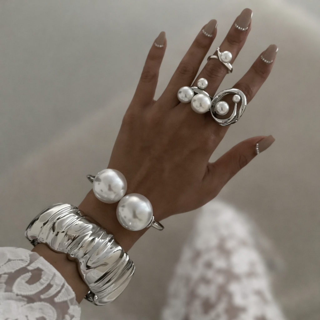 Brazalete Maka Pearl Silver