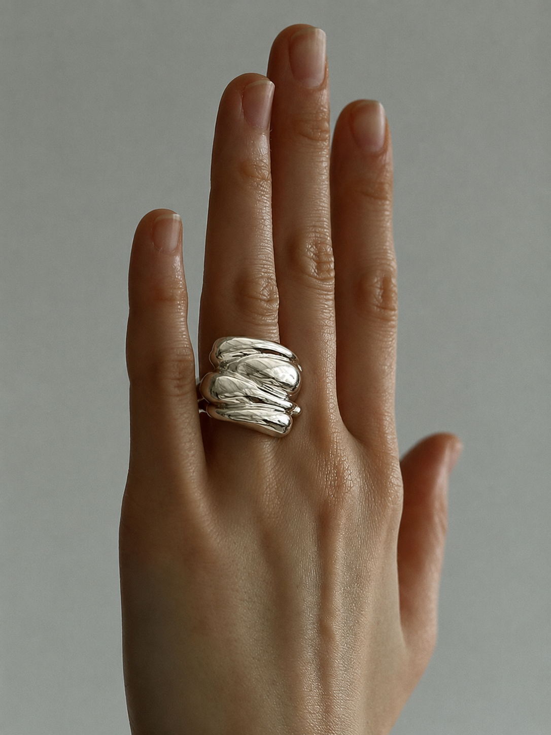 Anillo Chunky Pillow Silver
