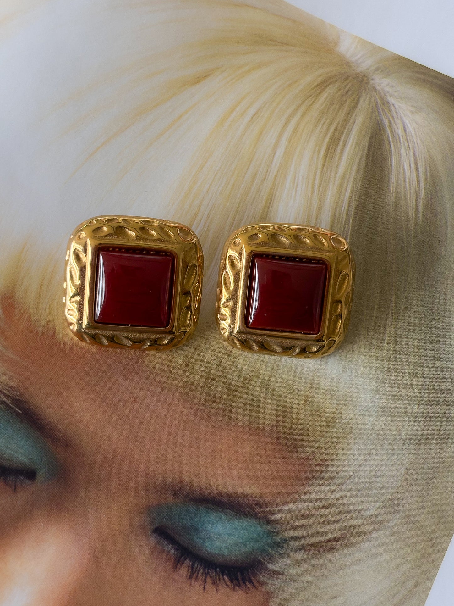 Pendientes Red Wine Lady