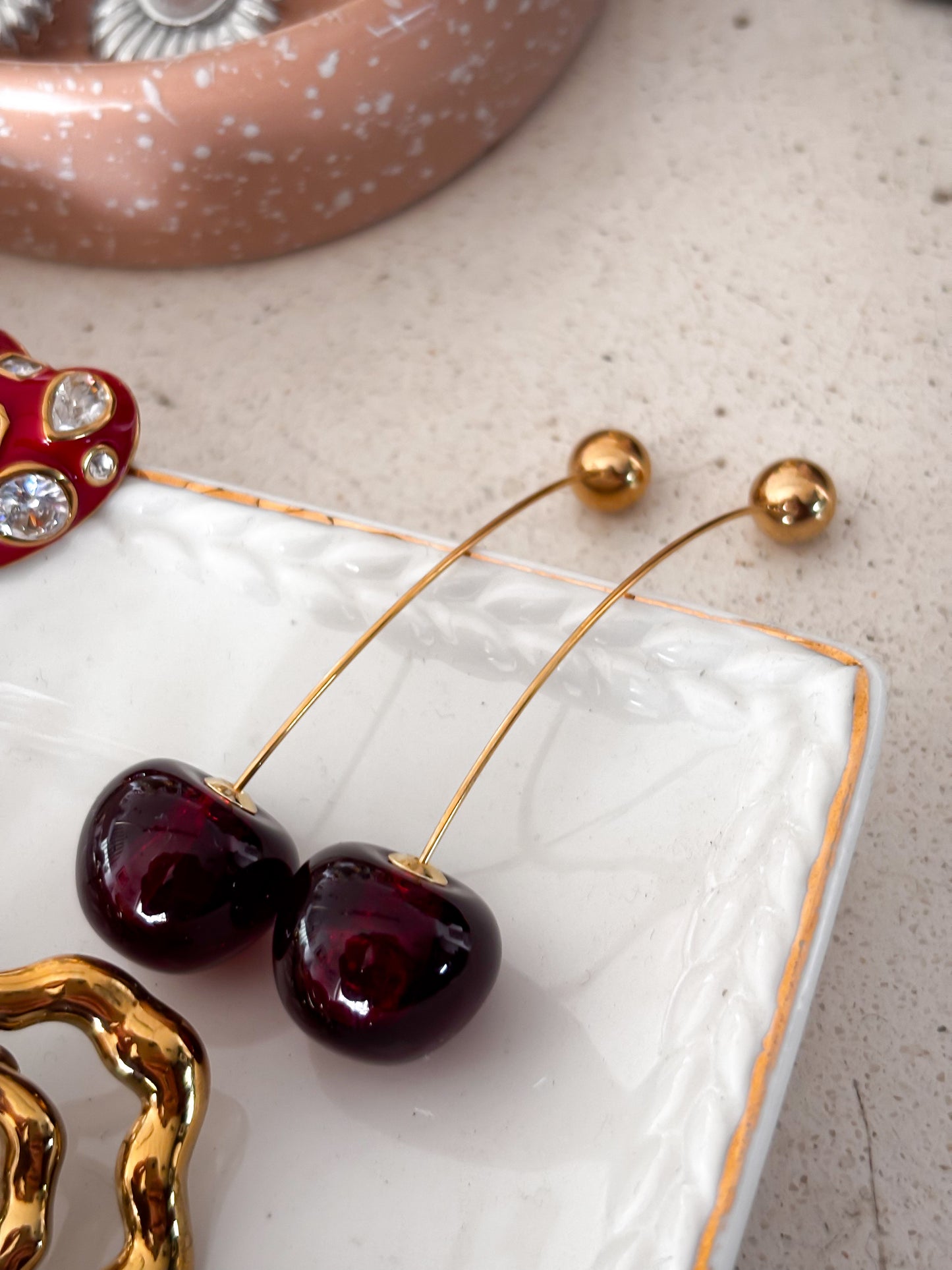 Pendientes Thin Cherry