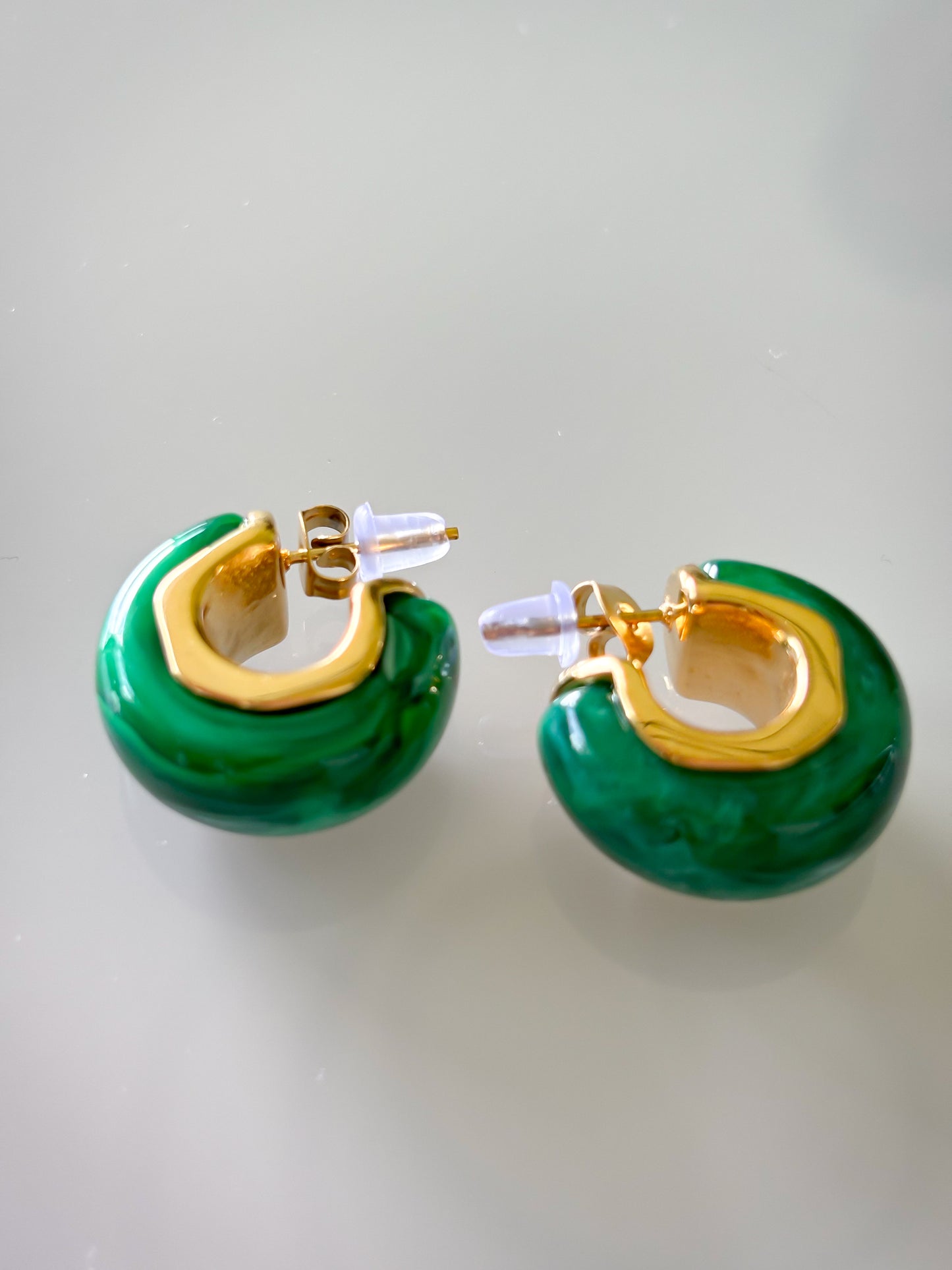 Hoops Mini Chunky Esmeralda