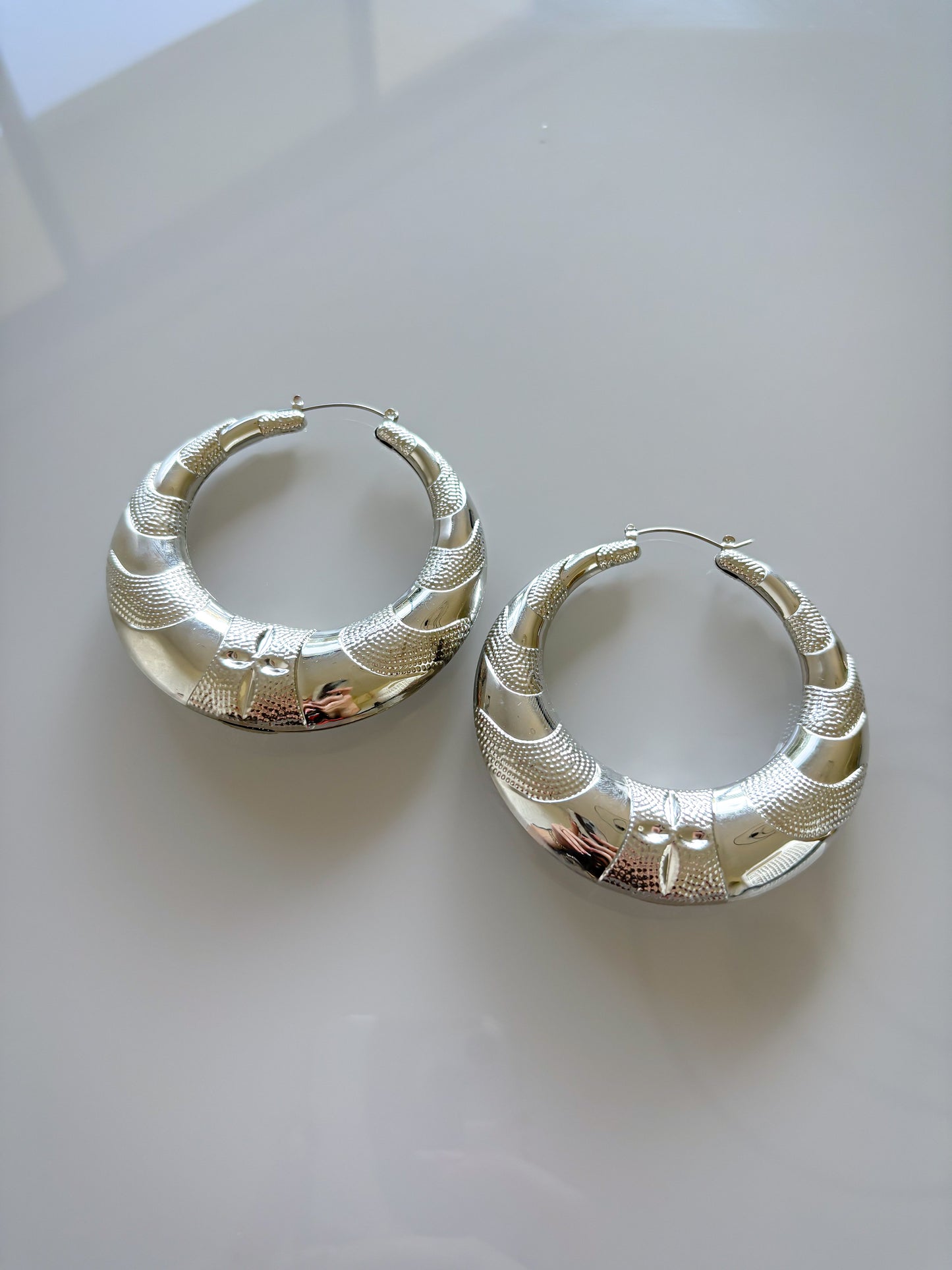 R&b Hoops XL Silver