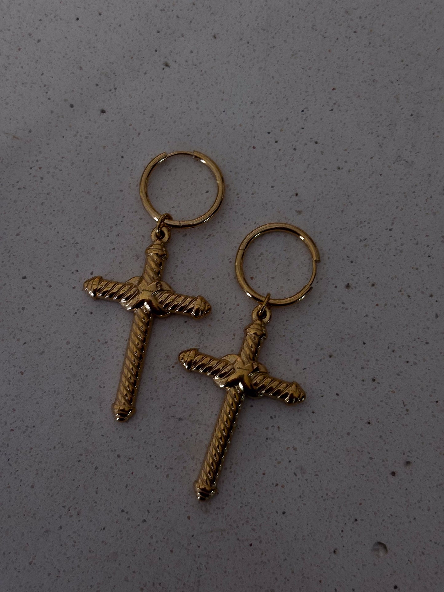 Hoops Gold Cross