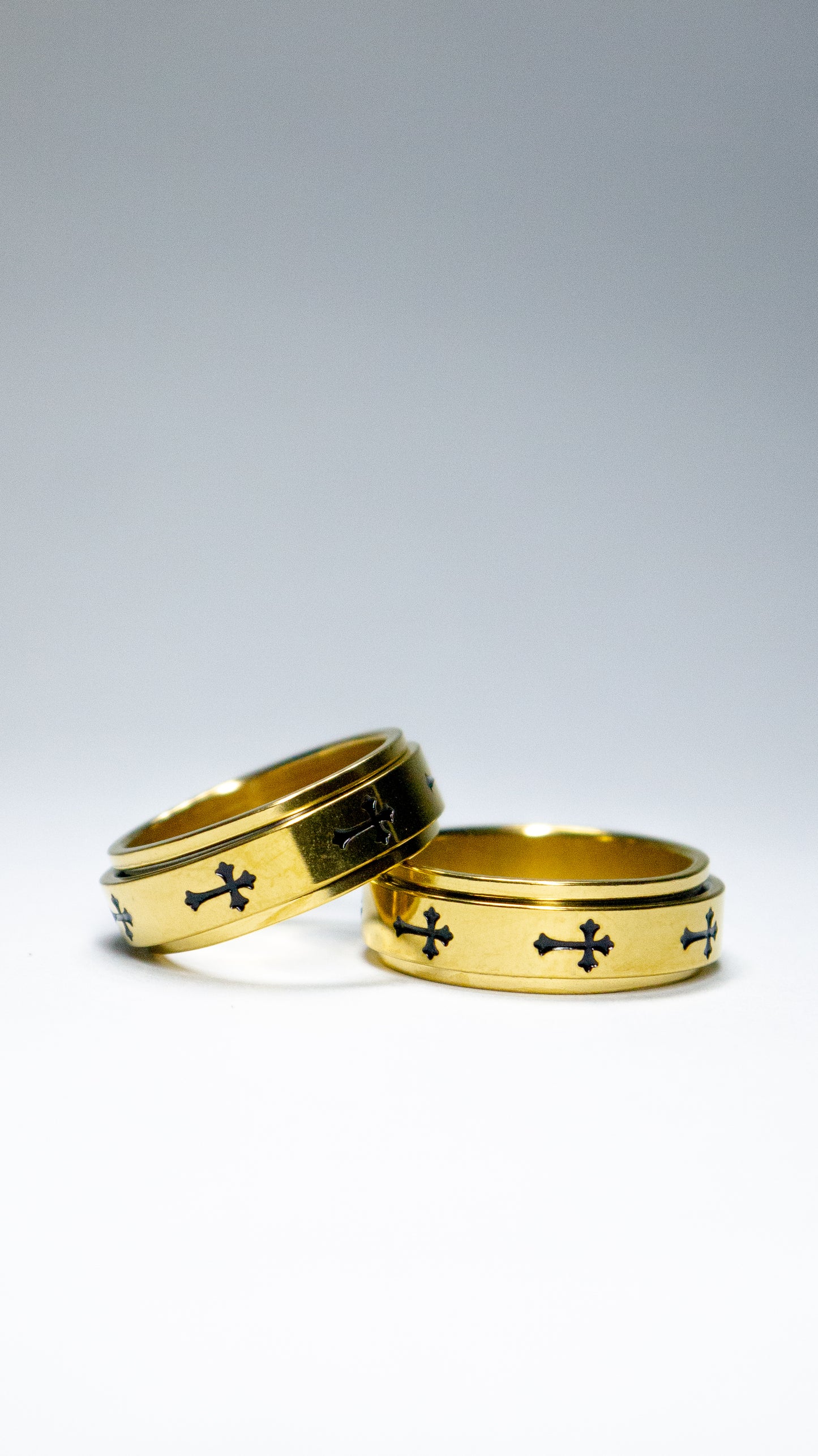 URBAN - Spinner Ring - Gold Cross