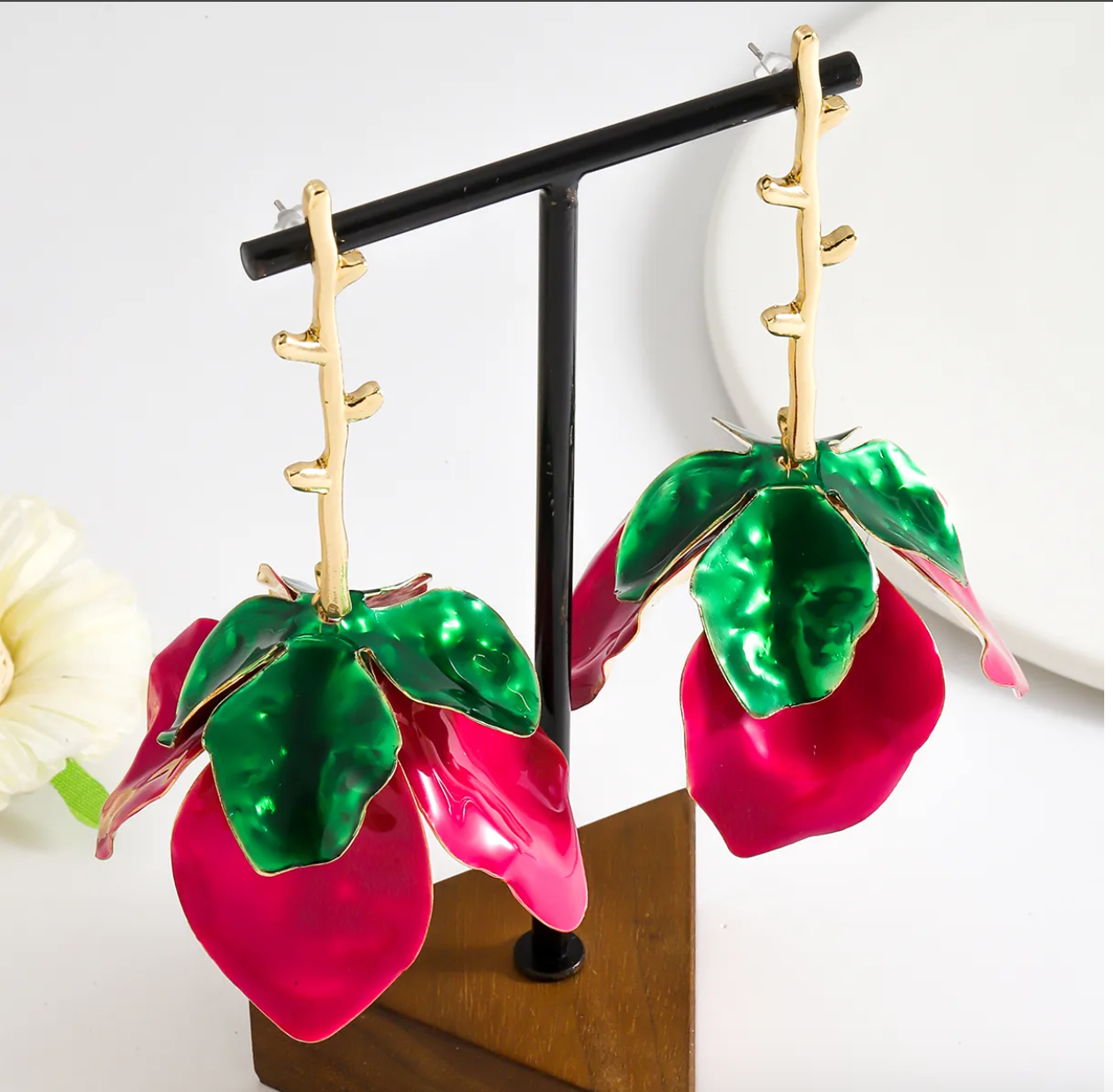 Pendientes Pink flower