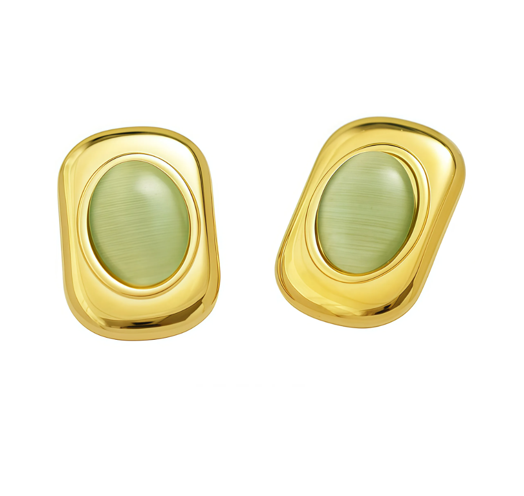 Pendientes Oliva Verde