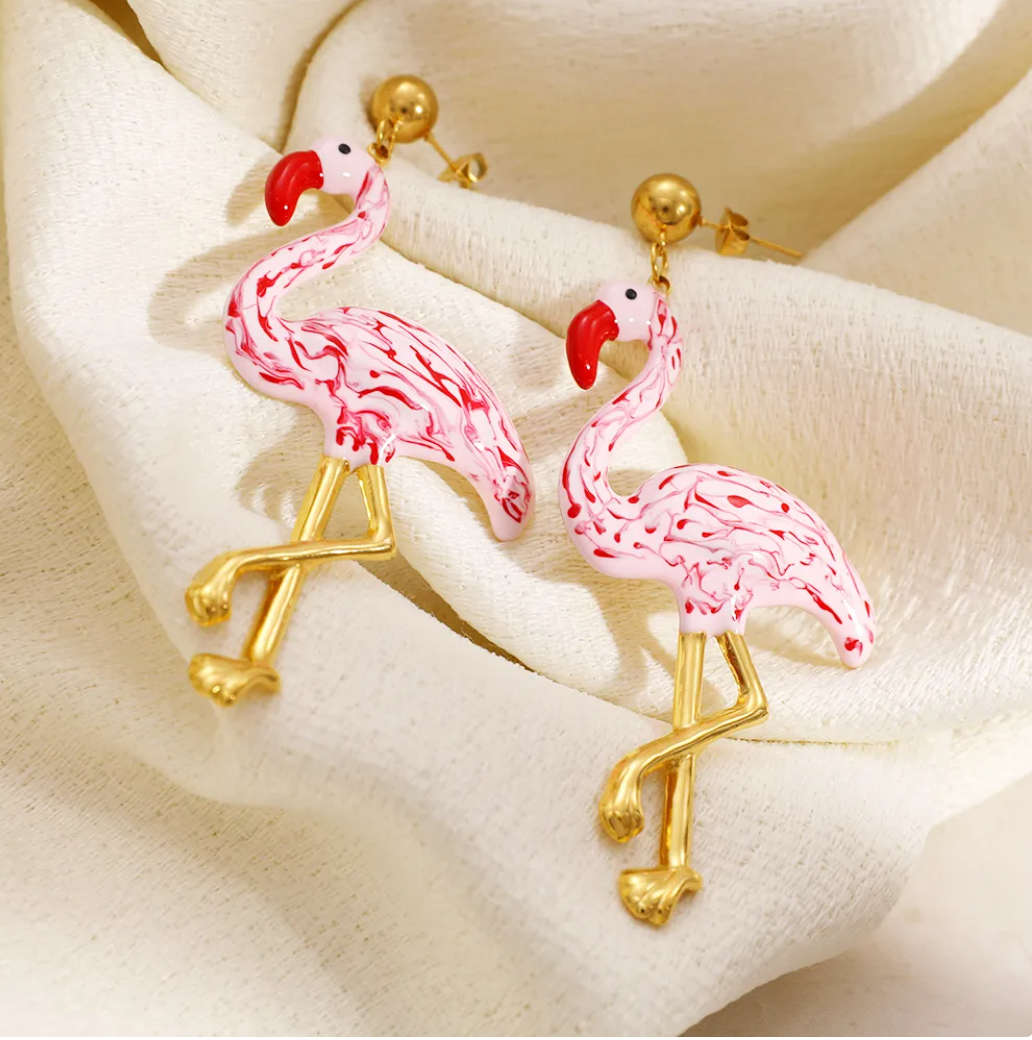 Pendientes Domingo Flamingo