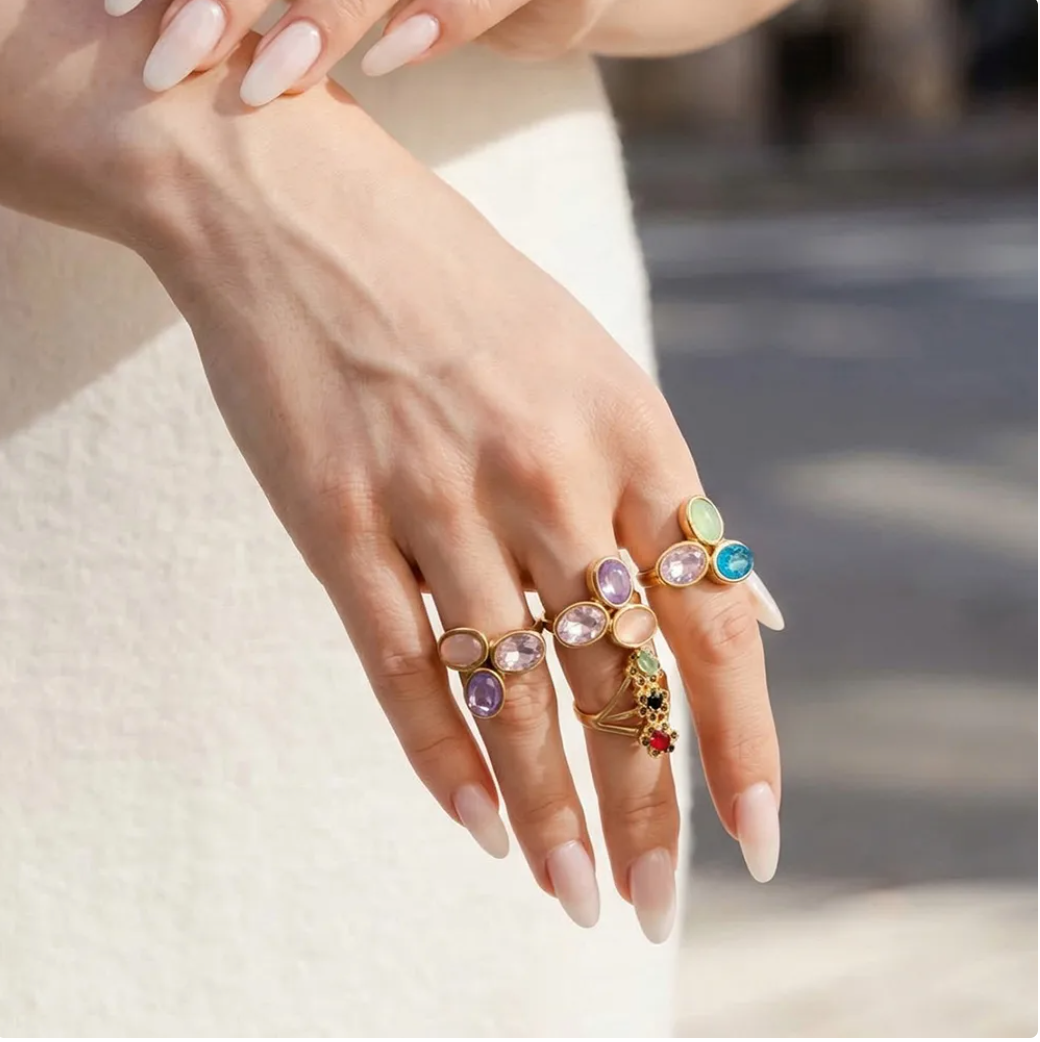 Anillo Triple Gem