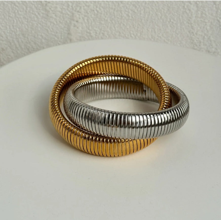 Brazalete Bangle Chunky Cross