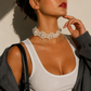 Collar tipo Choker Flower Pearls