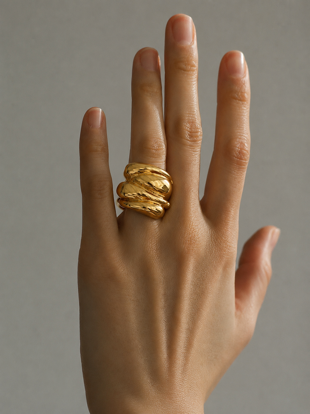 Anillo Chunky Pillow Gold