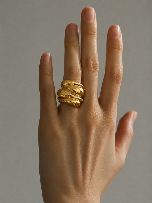 Anillo Chunky Pillow Gold