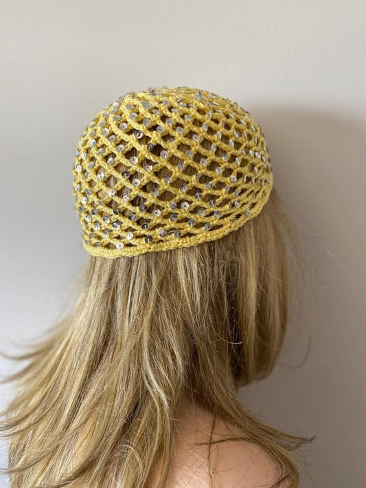Sombrero Tejido Mesh Yellow