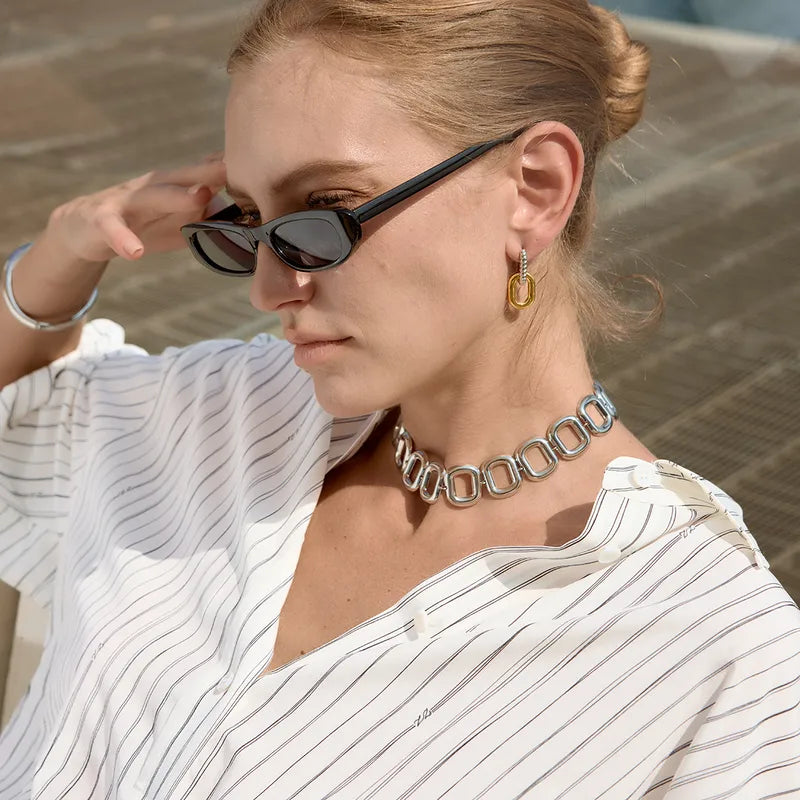 Collar Silver Squares