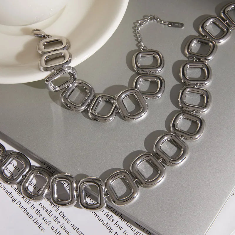 Collar Silver Squares