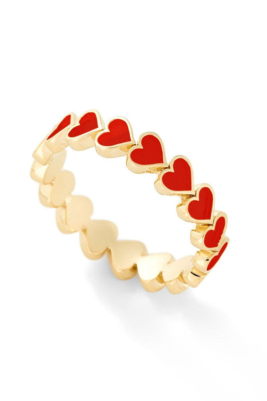 Anillo "  Red Hearts "