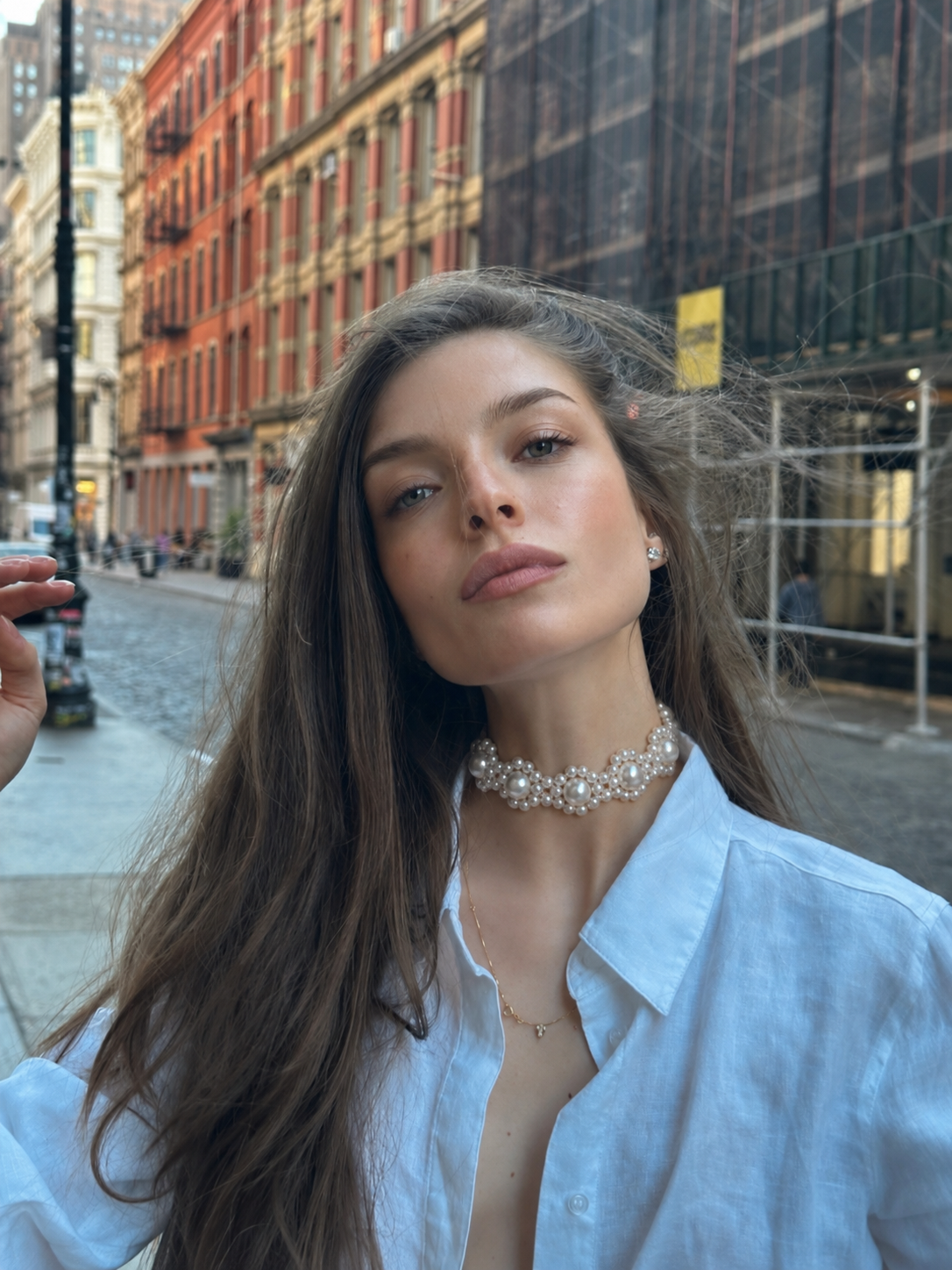 Collar tipo Choker Flower Pearls