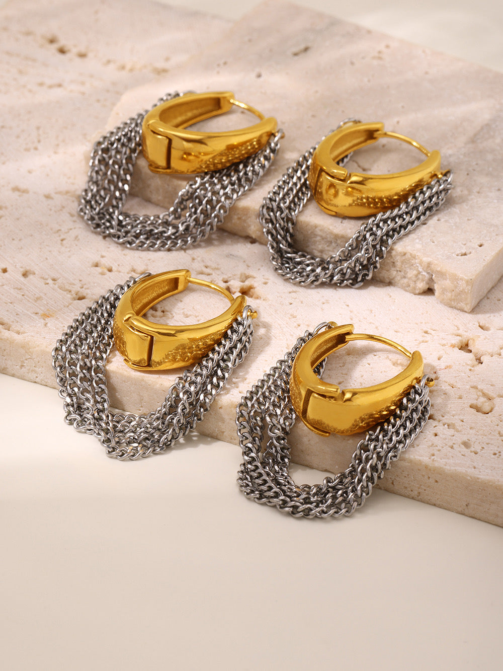 Aretes Mixed Chains Love