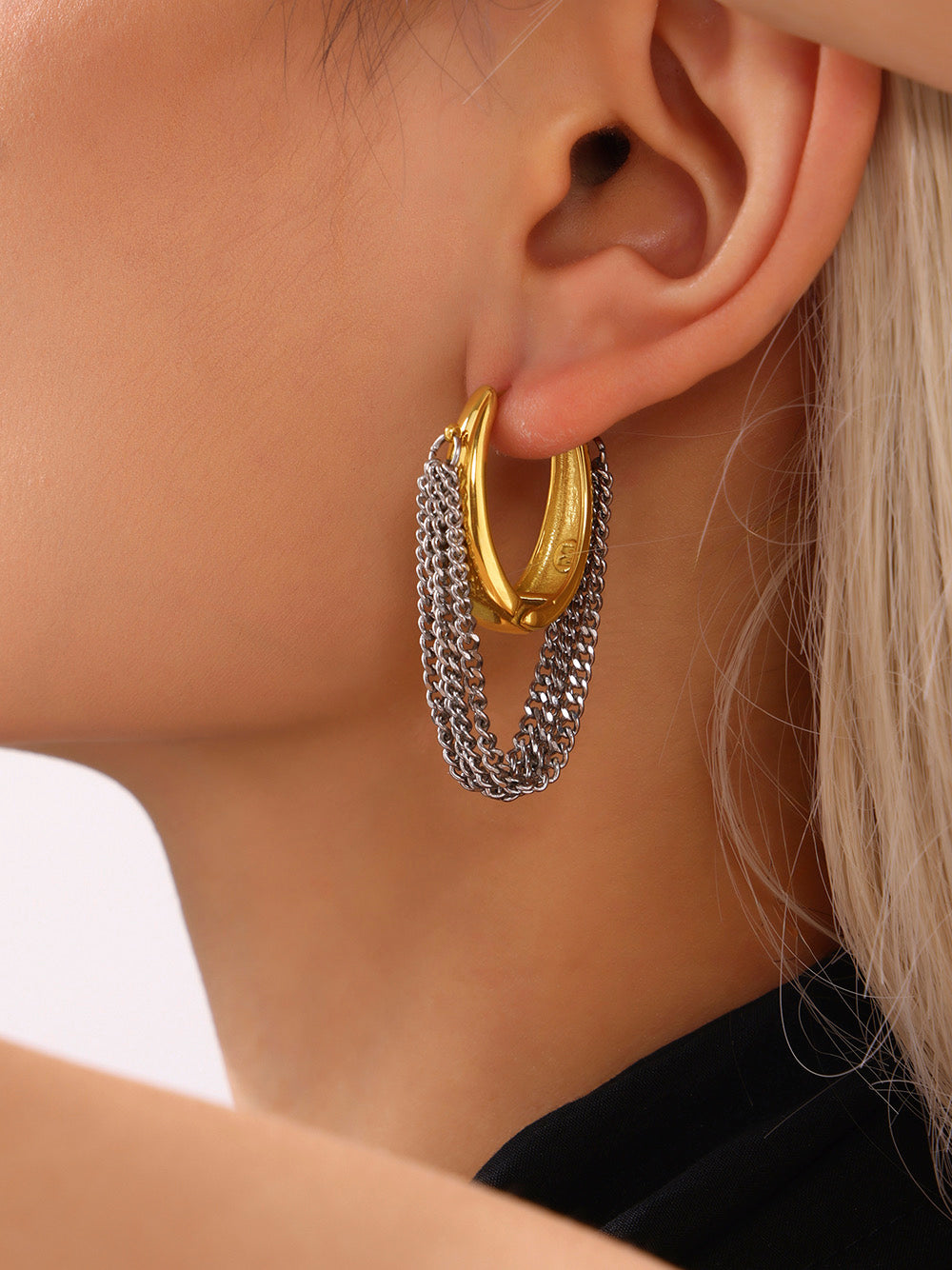 Aretes Mixed Chains Love
