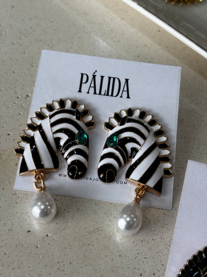 Pendientes Zebra