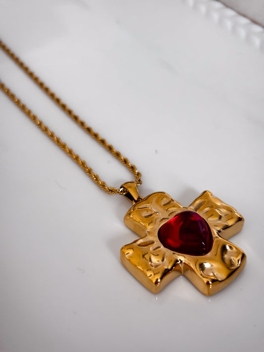 Collar "Red Cross Love"