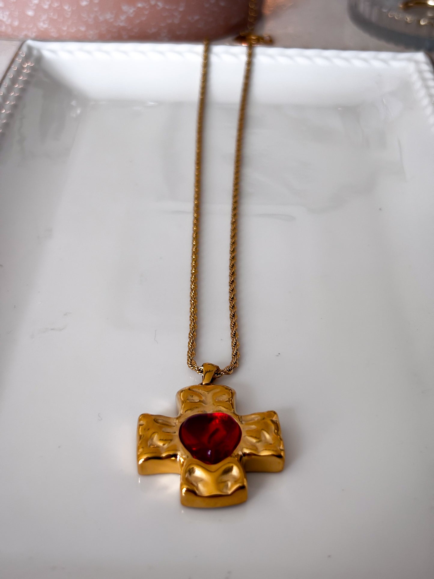 Collar "Red Cross Love"