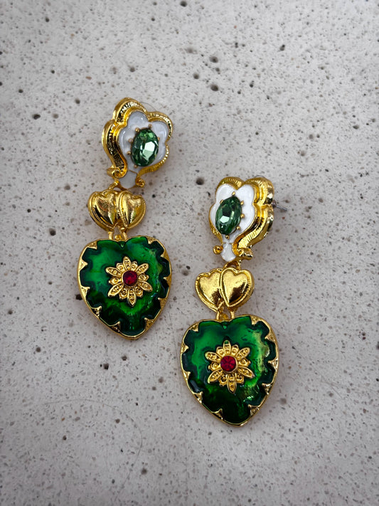 Pendientes Green Vintage