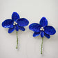 Pendientes Big Blue Flower