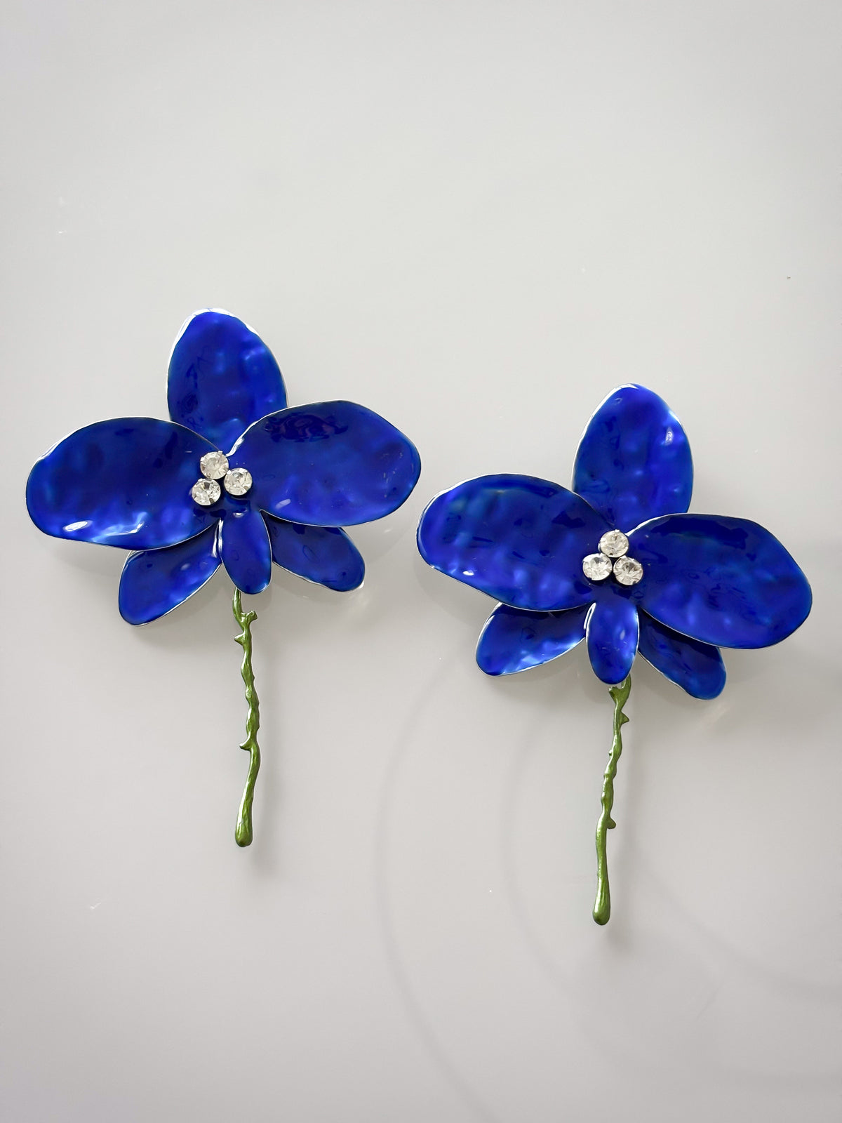 Pendientes Big Blue Flower