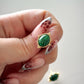 Aretes Mini Green Stone