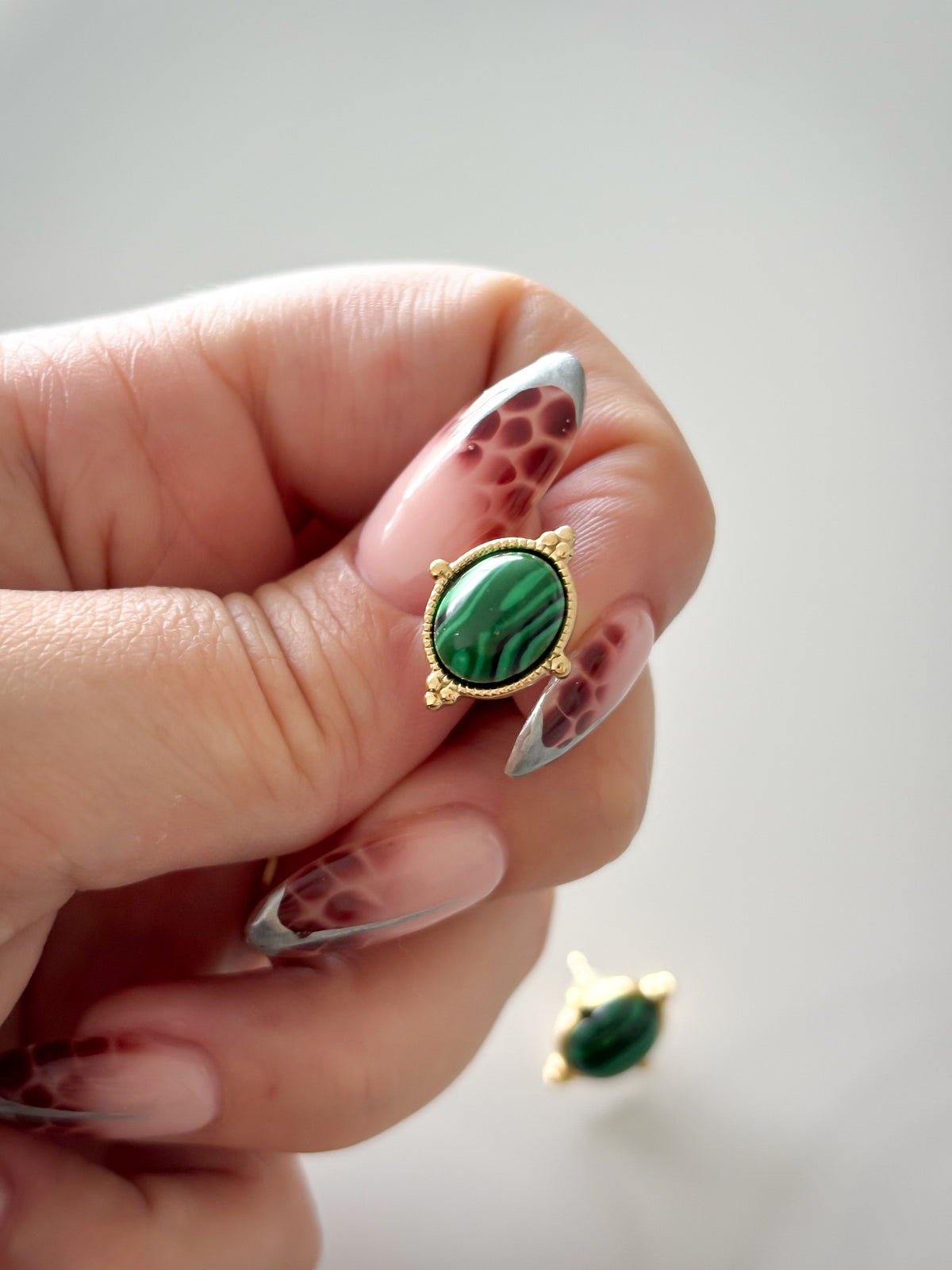 Aretes Mini Green Stone