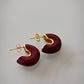 Mini Burgundy hoops