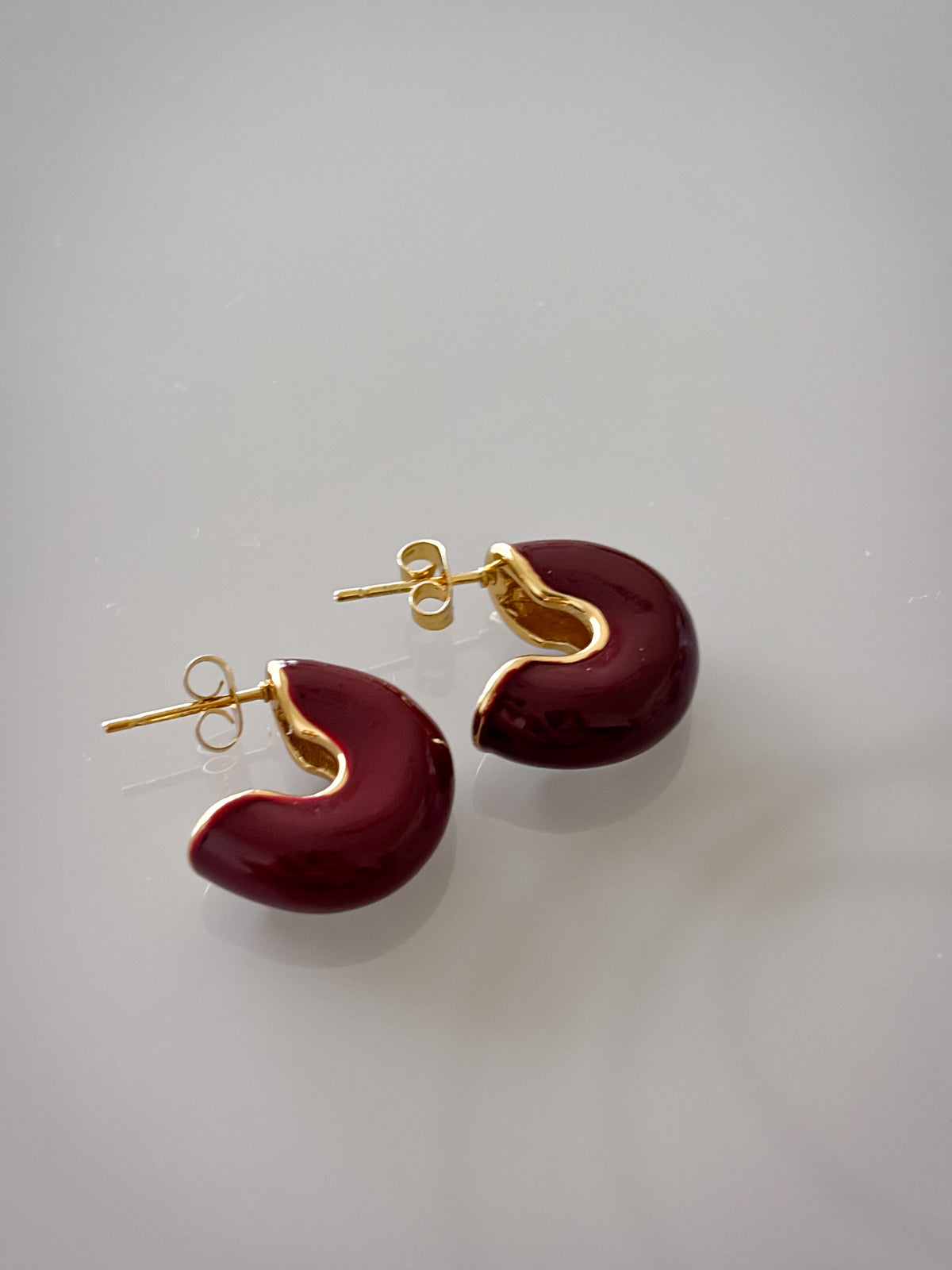Mini Burgundy hoops