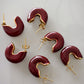 Mini Burgundy hoops