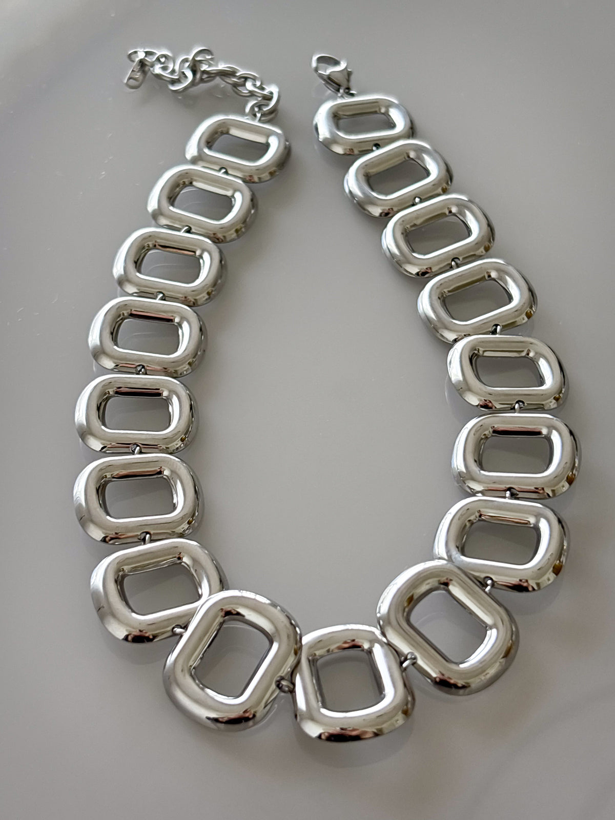 Collar Silver Squares