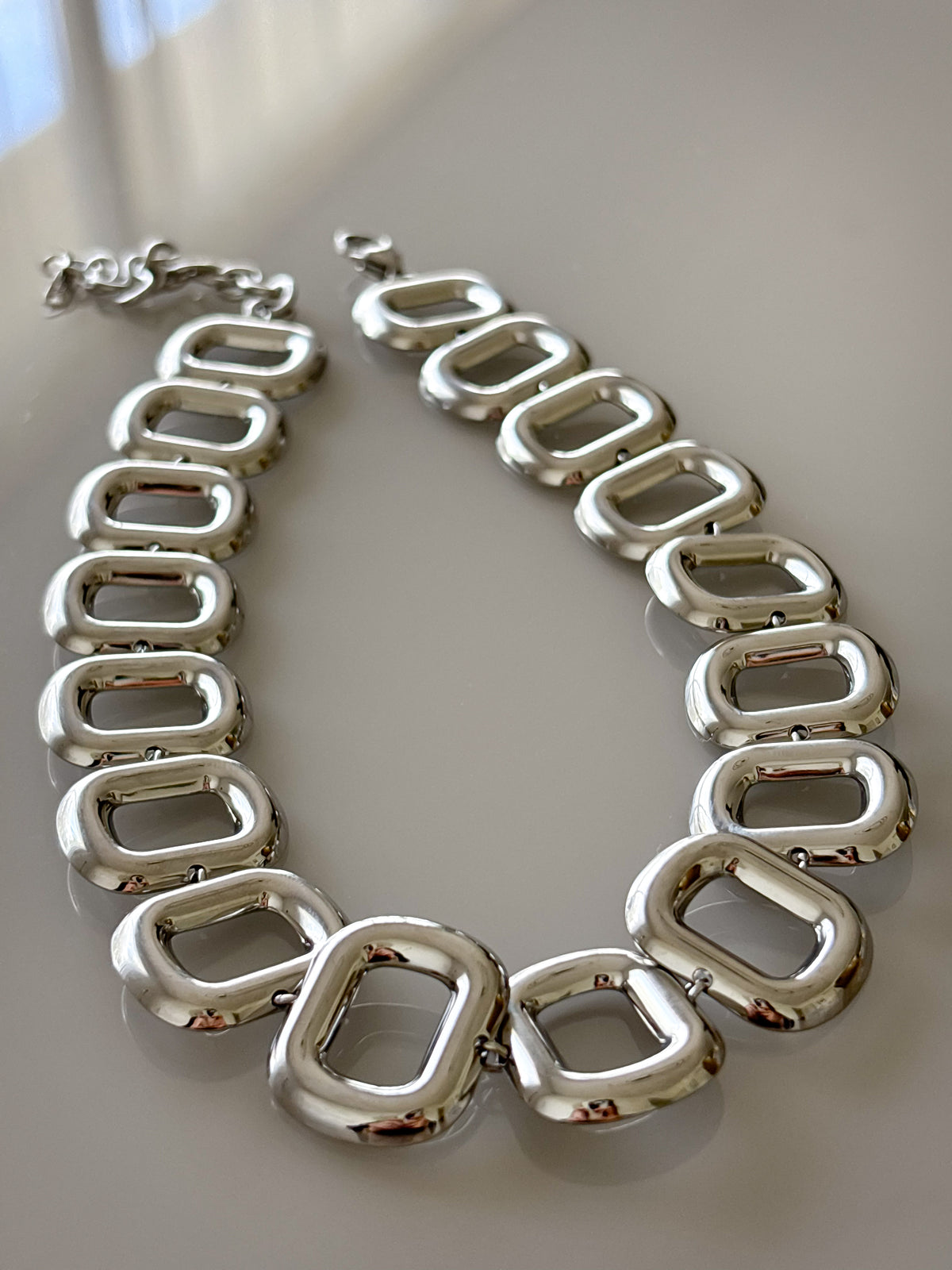 Collar Silver Squares