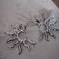 Aretes "Silver Half Sun"