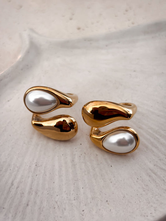Anillo Ajustable White Pearls