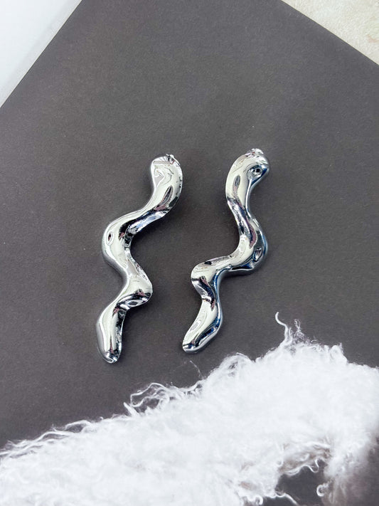Aretes Silver Wave