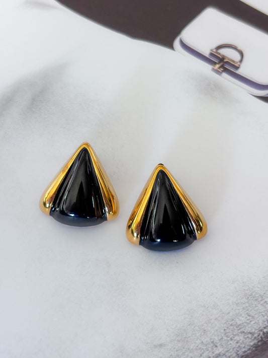 Aretes Black Vintage Triangle