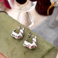 Pendientes Silver Organic Square