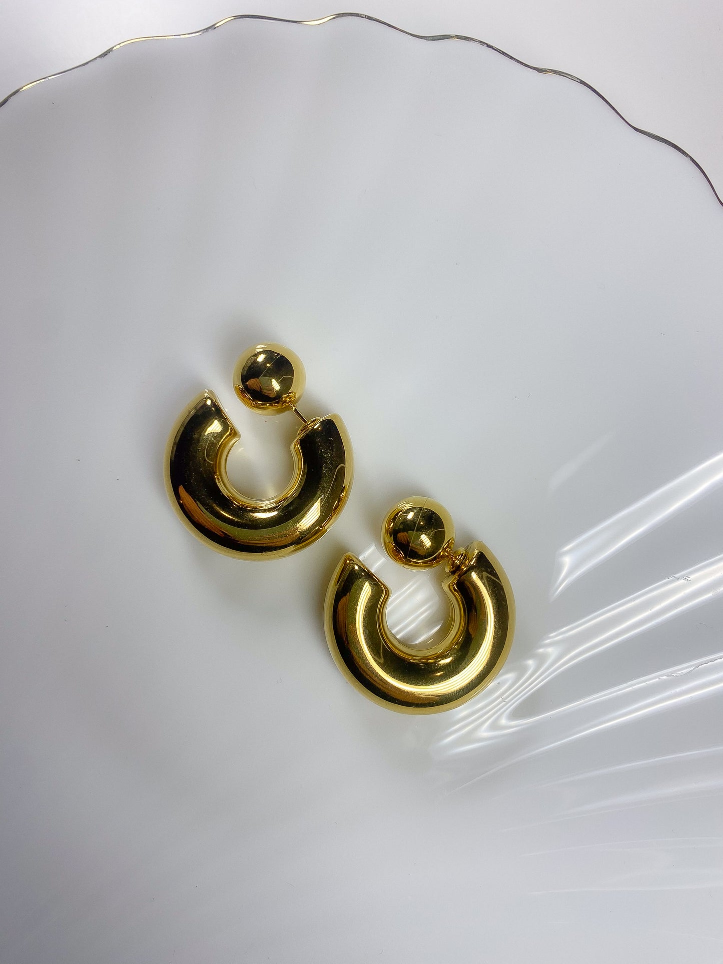 Aretes "Chunky Goldot hoops"