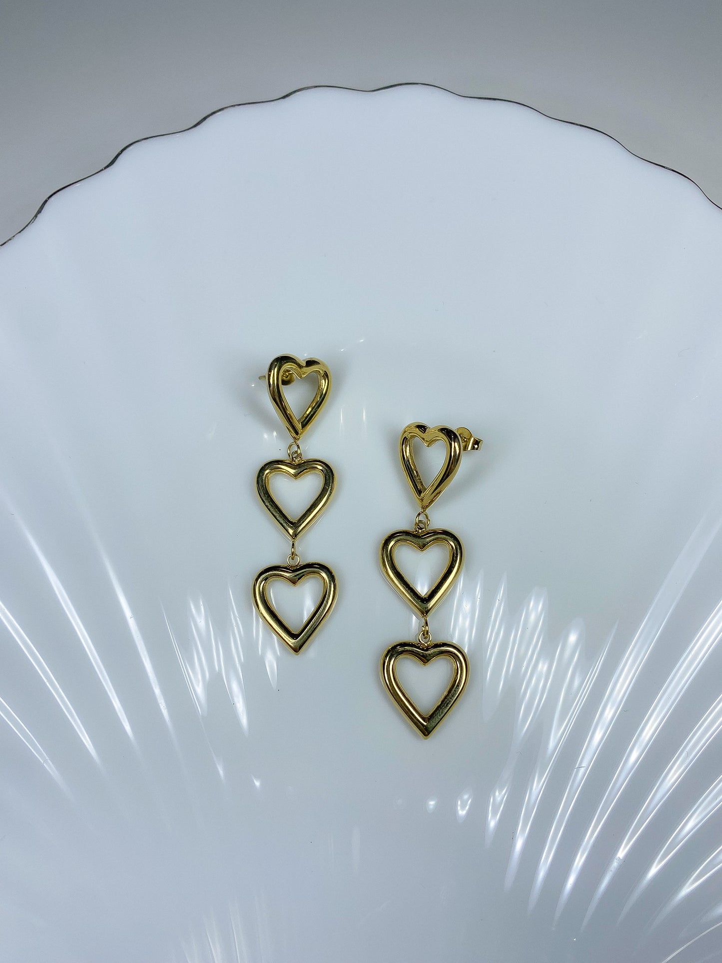 Aretes "Trio Hearts"