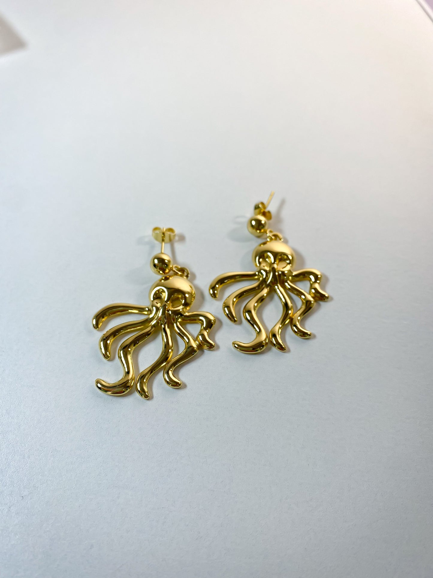 Pendientes Gold Octopus