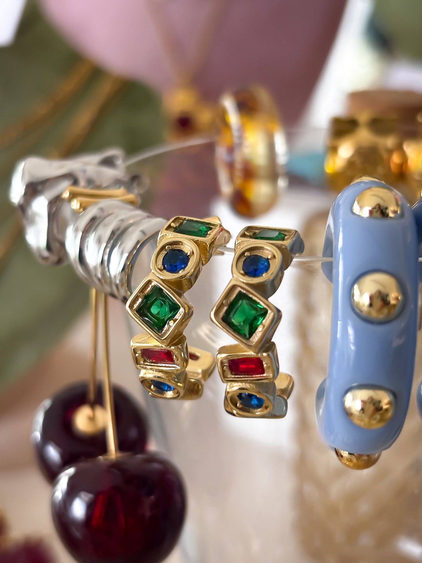Aretes "Color Gemas Mini"