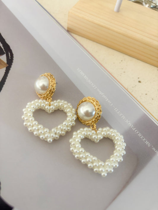 Pendientes Pearl heart