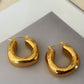 Square Hoops Gold