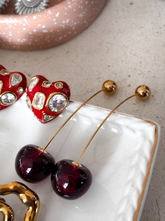 Pendientes Thin Cherry