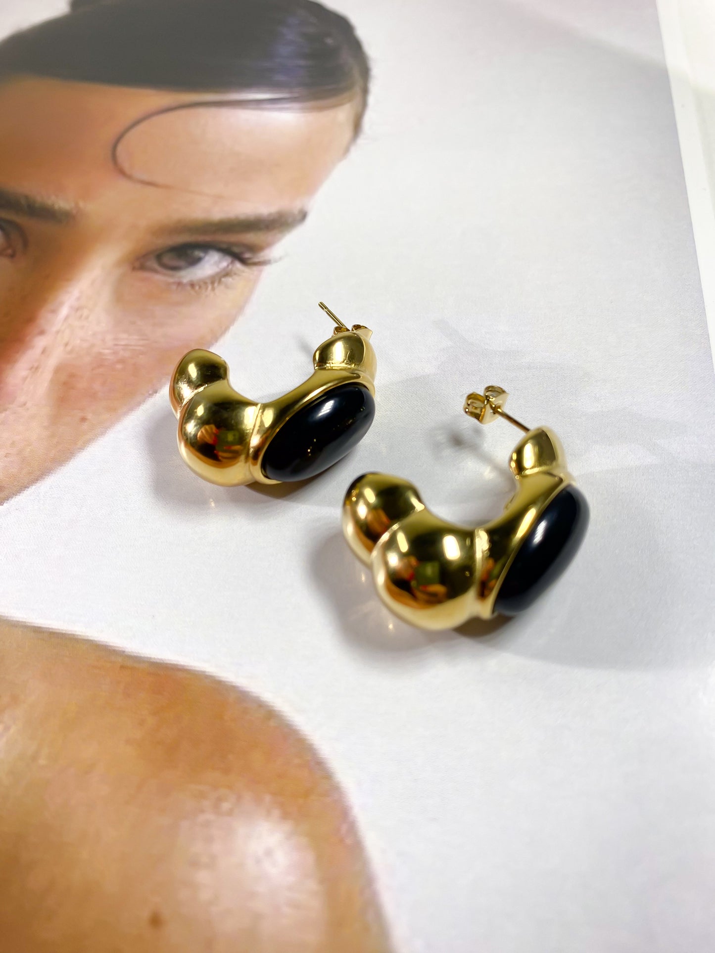 Pendientes Gold Caterpillar