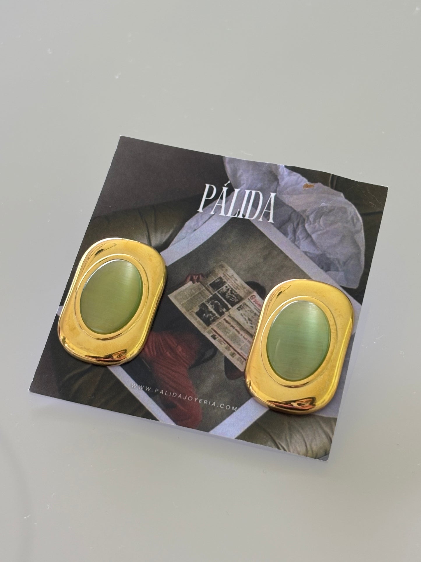 Pendientes Oliva Verde
